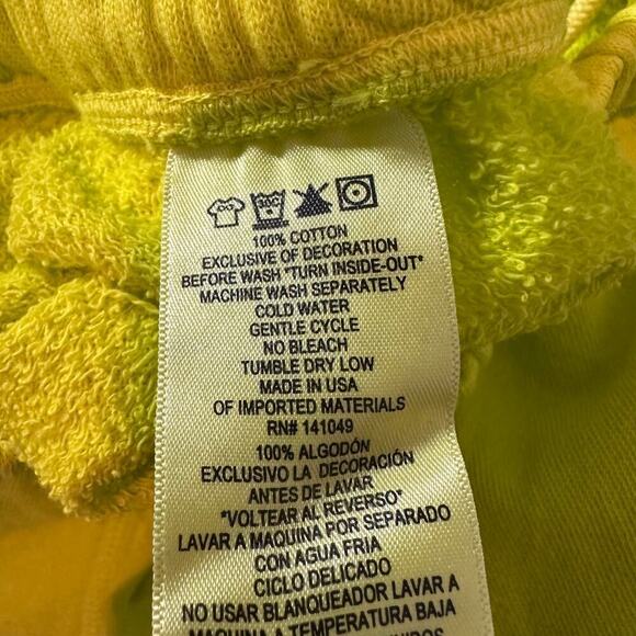 FREECITY 3/4 Cotton Sweatpants Jogger Glow Yellow Size Small - Picture 5 of 9